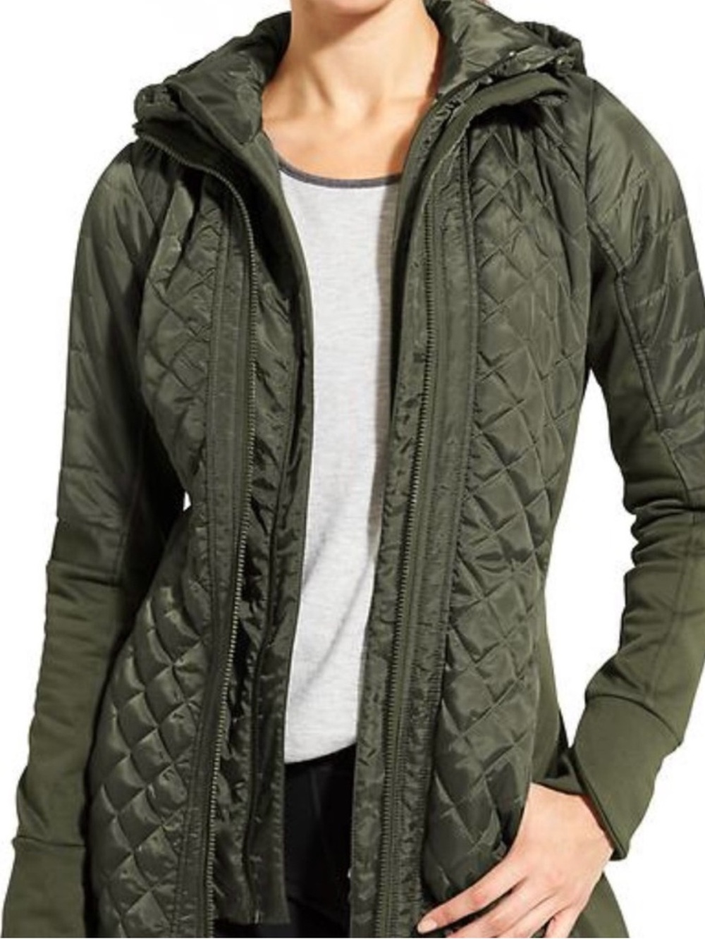 ATHLETA Rock Springs Jacket Dark Oasis Green Size XS